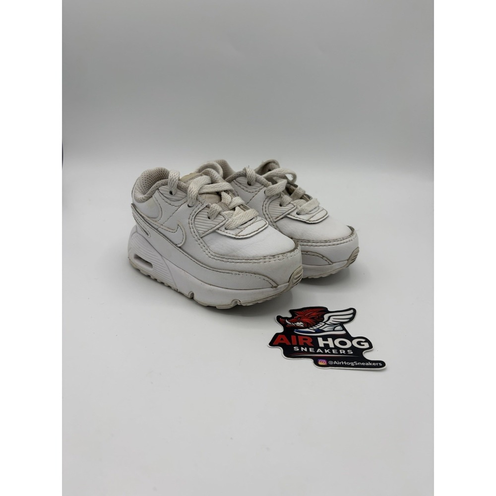Nike Air Max 90 Toddler Size 5C White Athletic Running Shoes Sneakers CD6868-100